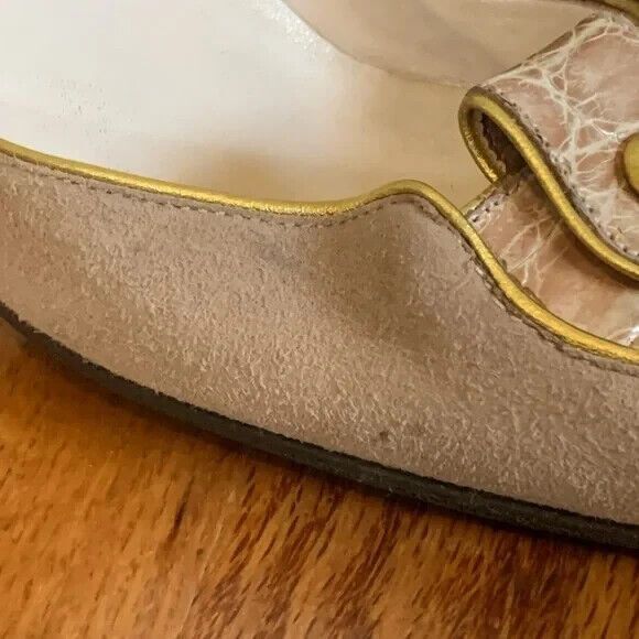 Vintage Sergio Rossi Vero Cuoio Heels - Giraffe Print Leather Buckle - Picture 10 of 10